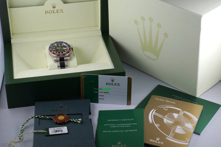 2014 Rolex WG GMT II 116719BLRO with Box and Papers