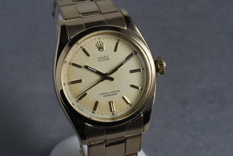 1957 Rolex Oyster 6422 with 14K Riveted Stretch Band