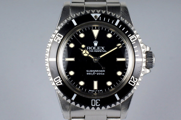 1984 Rolex Submariner 5513 Spider Dial with Box and Papers