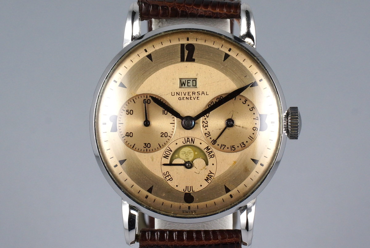 HQ Milton - 1940's Universal Geneve Calendar Moonphase 21312