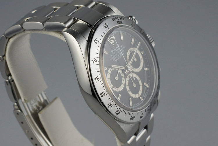 1997 Rolex SS Zenith Daytona 16520 Black Dial