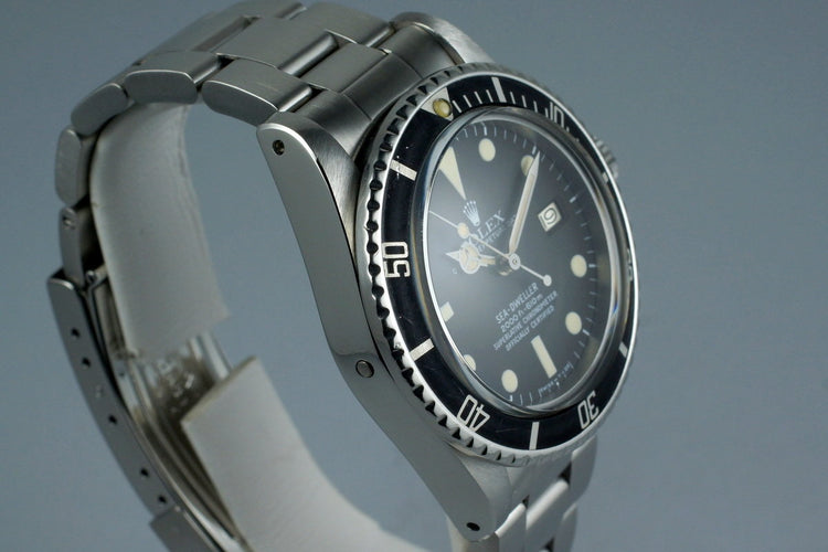 1978 Rolex Sea Dweller 1665 Mark I Dial with Box and Papers