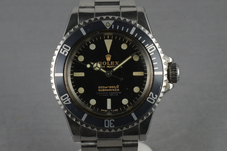 Rolex Submariner 5512 with Non Chapter Ring Gilt Dial