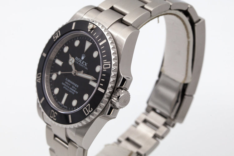 2015 Rolex Submariner 114060 with Box and Papers