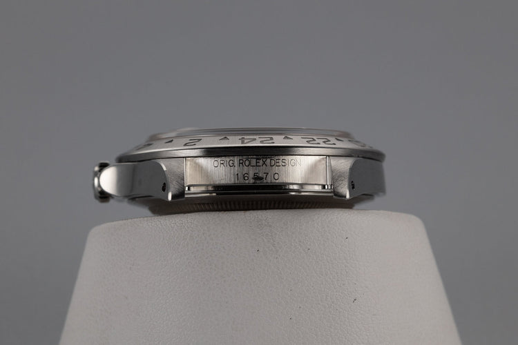 1998 Rolex Explorer II 16570 with White SWISS Only Dial