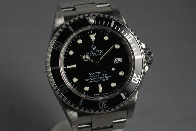 2004 Rolex Sea Dweller 16600T with Box and Papers