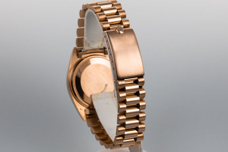 1972 Rolex 18K Rose Gold Day-Date 1803 with Spanish Day Wheel