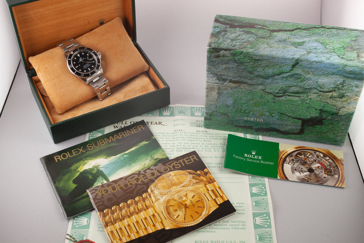 1991 Rolex Submariner 16610 with Box and Papers