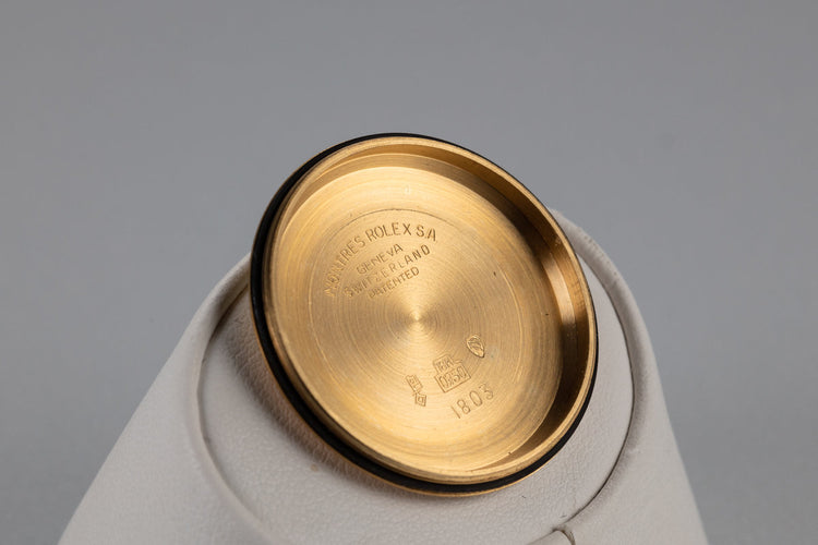 1968 Rolex 18K Day-Date 1803 Silver "Wide Boy" Dial with Box and Double Punch Papers