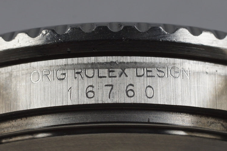 1988 Rolex Fat Lady GMT II 16760 Service Dial