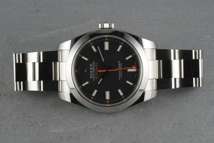 Rolex Milgauss BLACK Dial 116400 with Box and Papers
