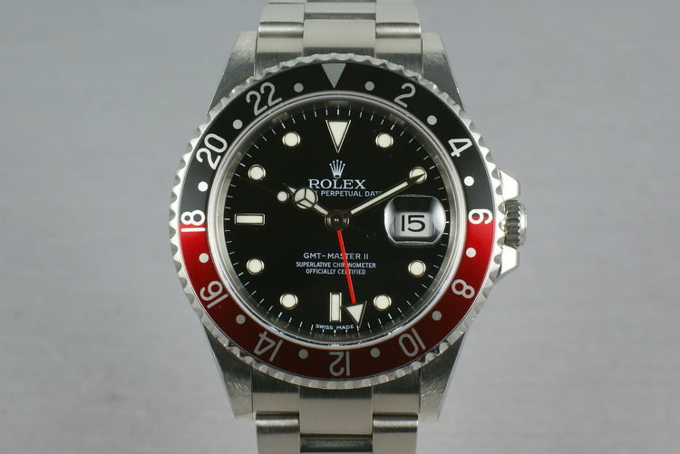 Rolex GMT Ref: 16710 Z serial with Box and Papers Coke Insert