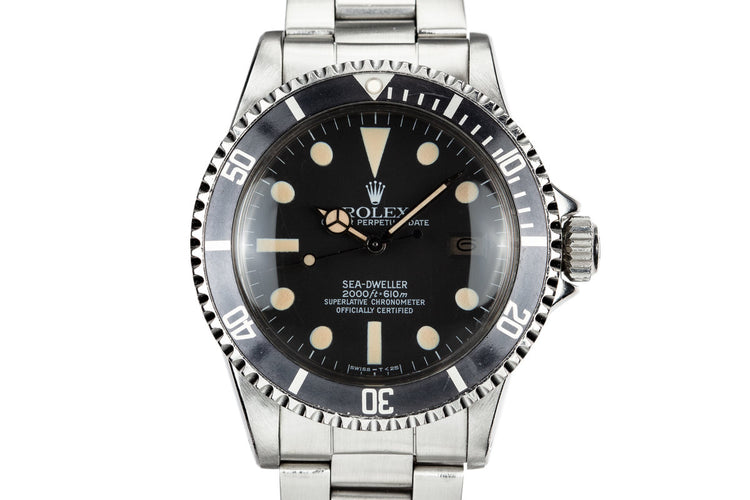 1977 Rolex Sea-Dweller 1665 Double Red Case with Later Great White Dial