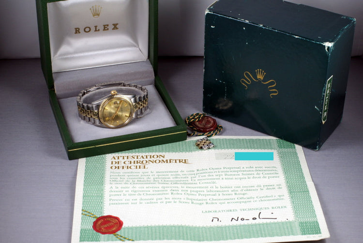 1969 Rolex Two Tone DateJust 1601 with Box and Papers