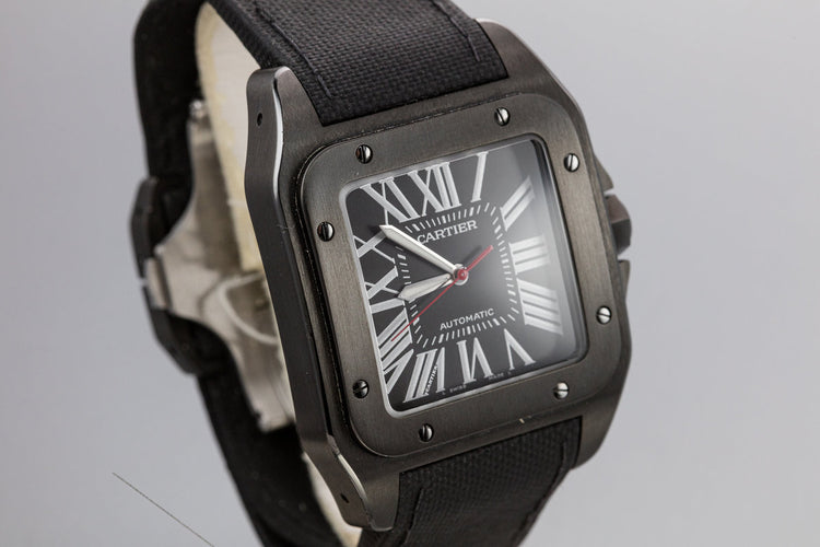 2016 Cartier Santos 100 Carbon WSSA0006 with Papers