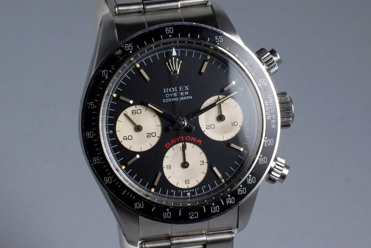 1975 Rolex Daytona 6263 Black Sigma Big Red Daytona Dial with RSC Papers