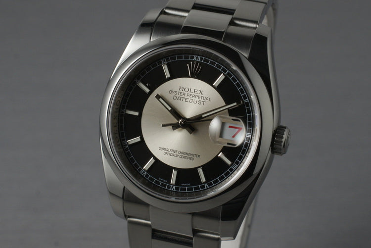 2006 Rolex Datejust 116200 Tuxedo Dial with Box and Papers