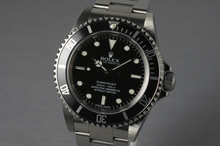 2010 Rolex Submariner 14060M with Box and Papers