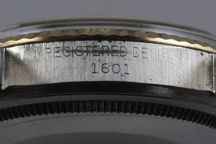 1971 Rolex Two Tone DateJust 1601 Blue Textured Dial