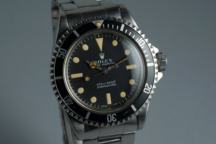 1967 Rolex Submariner 5513 Meters First with Box and Papers