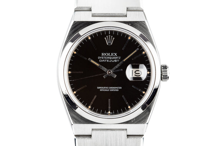 1980 Rolex OysterQuartz DateJust 17000 Black Dial