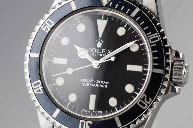 1977 Rolex Submariner 5513 Mark 1 Maxi with Box and Papers