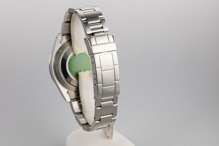 1986 Rolex Explorer II 16550 Black Spider Cracked Rail Dial with Service Papers