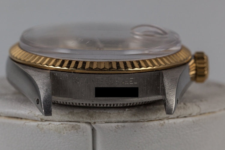 1985 Rolex DateJust 16013 Gold Tapestry Dial with Box and Papers