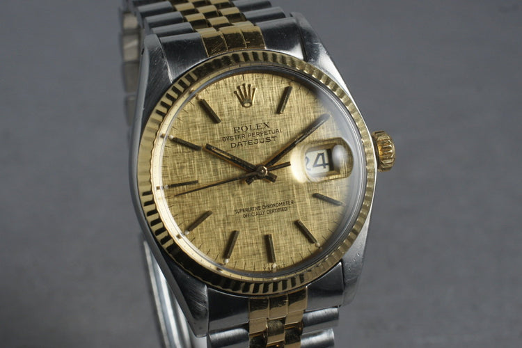 1978 Rolex 18K/SS DateJust 16013 Linen Dial