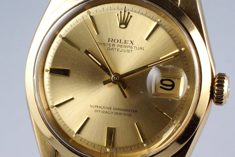 1967 Rolex YG DateJust 1600 with Papers
