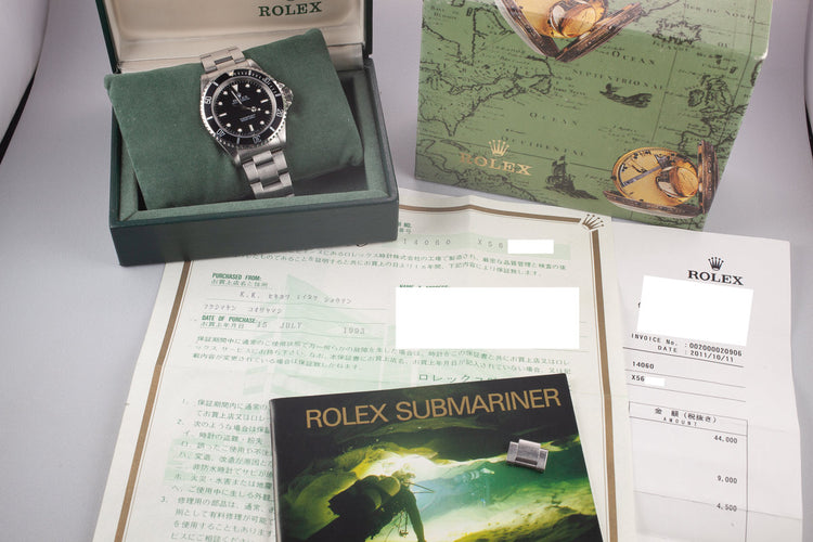 1991 Rolex Submariner 14060 with Box and Papers