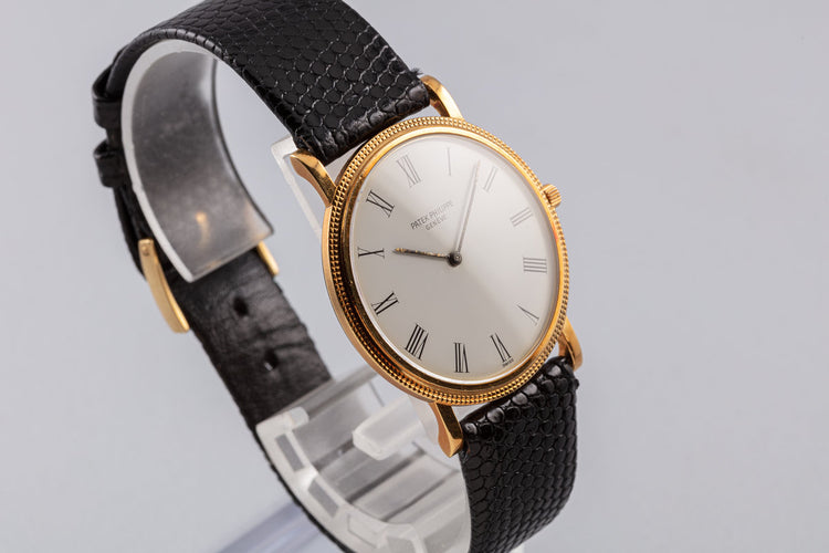 1971 Vintage Patek Philippe 18K YG Calatrava 3520D with Papers & Original Receipt