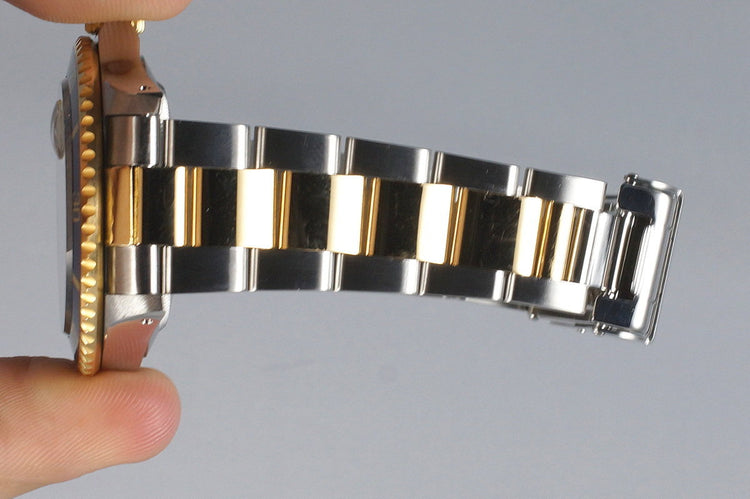 1995 Rolex Two Tone Blue Submariner 16613 with Box and Paper