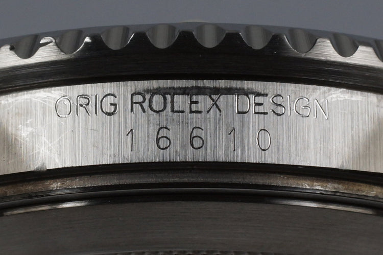 1990 Rolex Submariner 16610 with RSC Papers