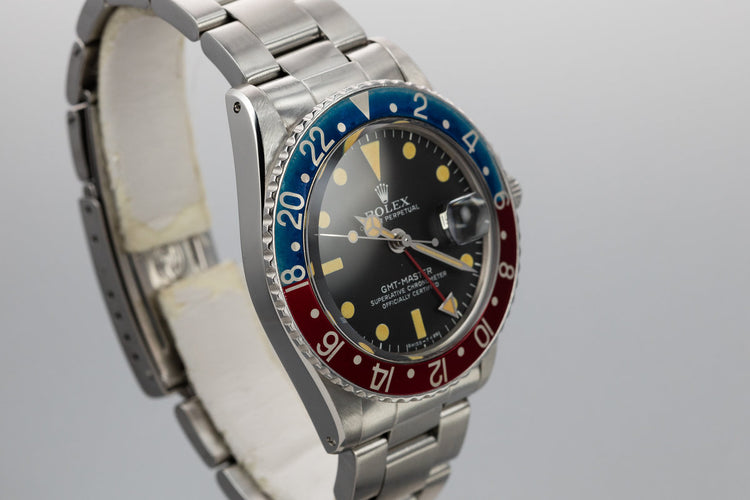 1972 Rolex GMT-Master 1675 with Faded "Pepsi" Bezel Insert