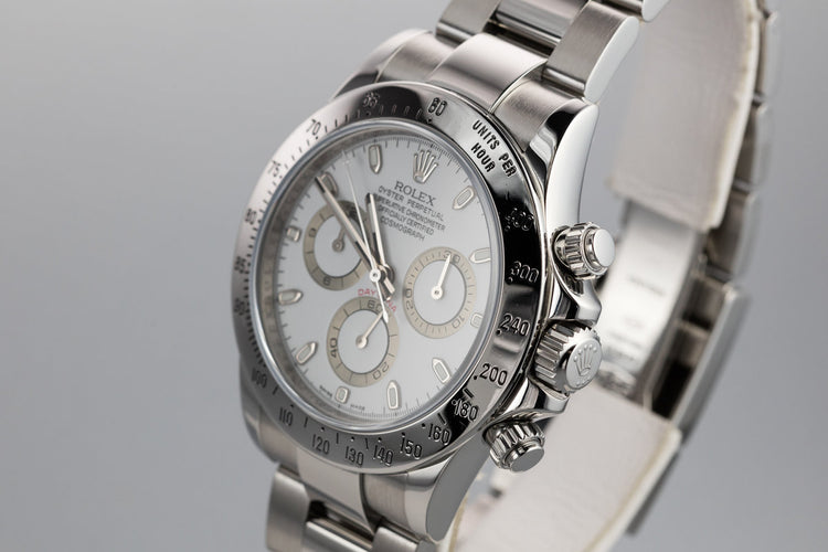 2007 Rolex Daytona 116520 White Dial with Box and Papers