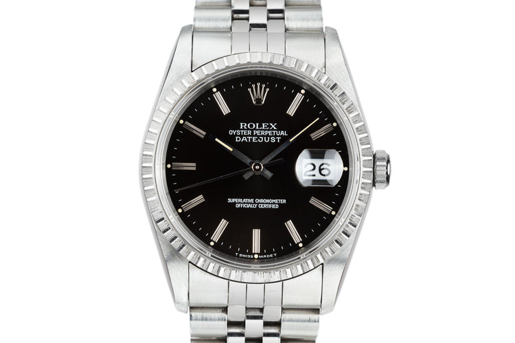 2002 Rolex DateJust 16220 Black Dial