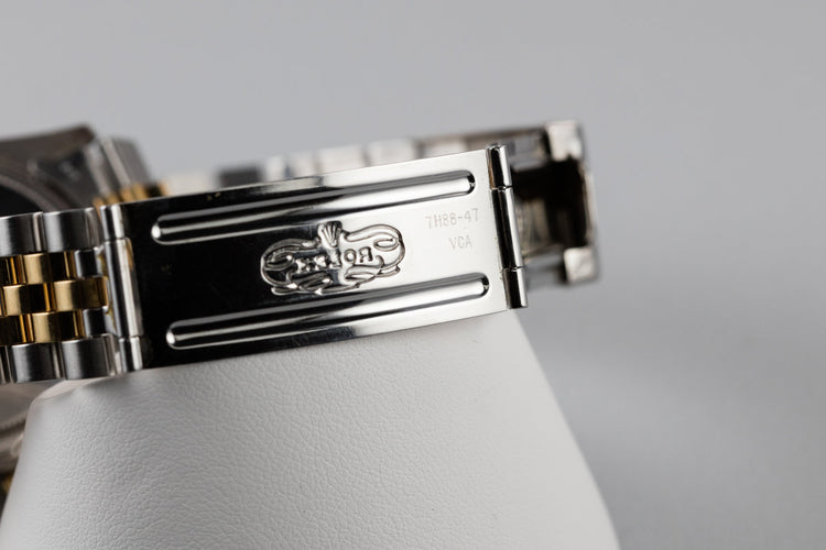 1984 Rolex Two Tone DateJust 16013 with Van Cleef's & Arpels Stamped Bracelet, Box and Papers