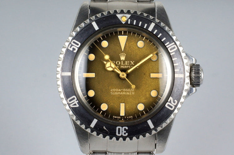 1966 Rolex Submariner 5513 with Tropical Glossy Gilt Dial