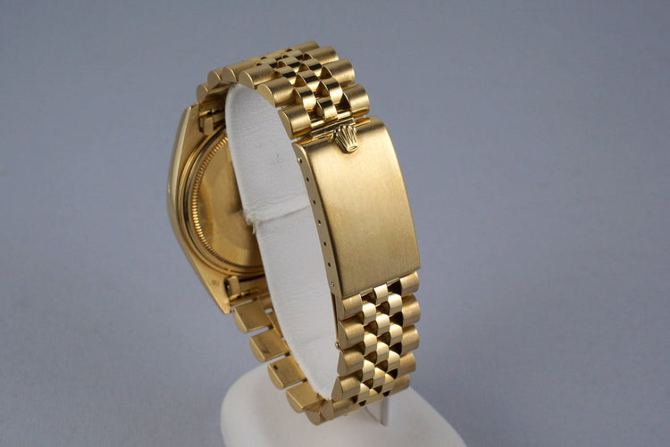 1972 Rolex YG DateJust 1601 Matte Black Dial