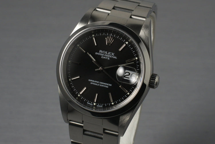 2003 Rolex Date 15200 Black Dial with Papers