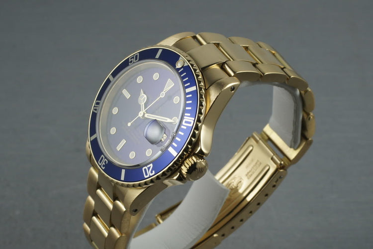 1981 Submariner 18K 16808 Blue Dial