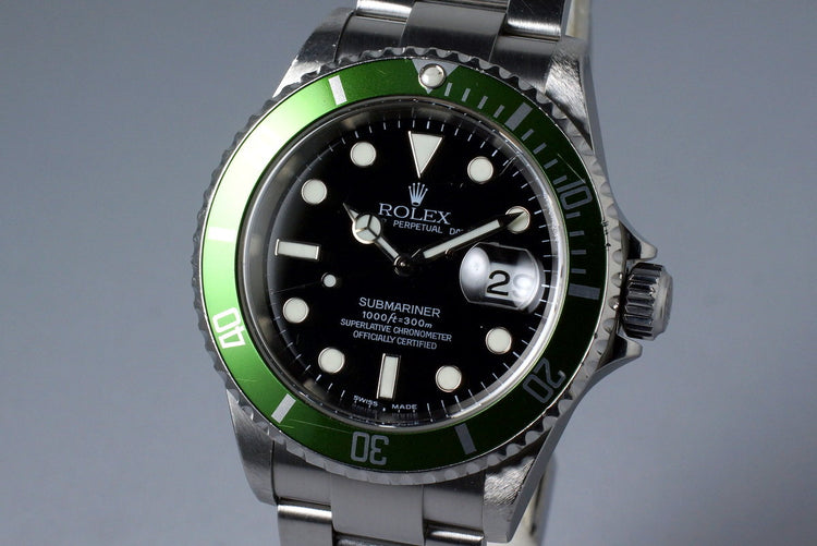 2004 Rolex Green Submariner 16610V Mark I Dial with RSC Service Estimate