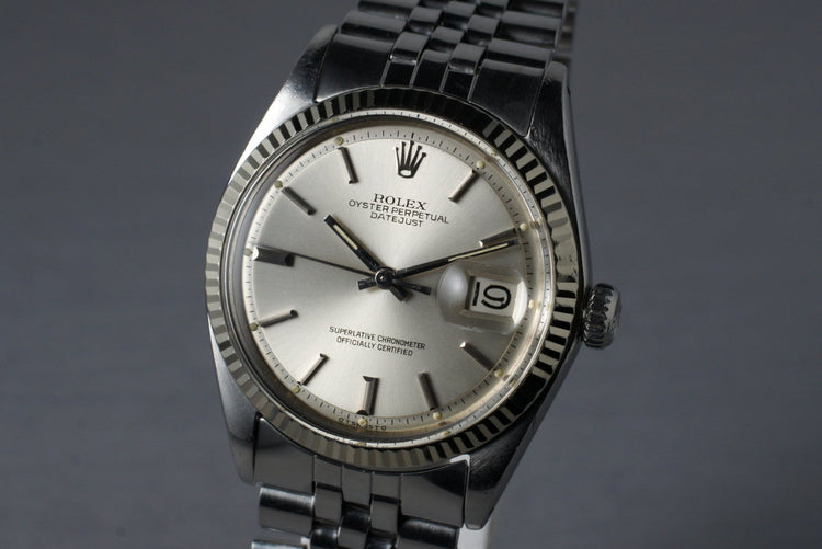 1972 Rolex DateJust 1601 Silver Sigma Dial with Box and Papers
