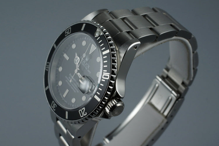 1990 Rolex Submariner 16610 with Rolex Service Card