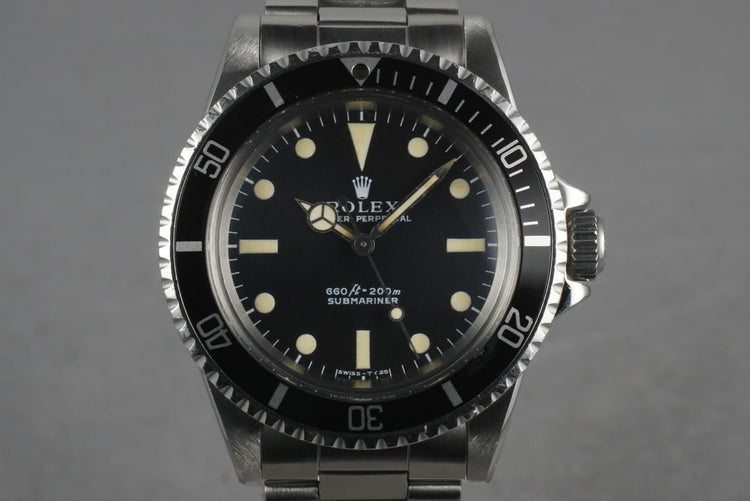 1970 Rolex Submariner 5513 with creamy lume