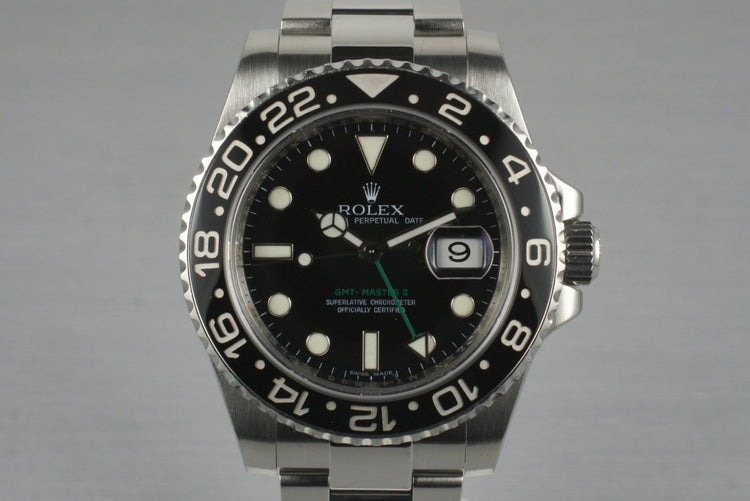 2007 Rolex GMT II 116710 with Box and Papers