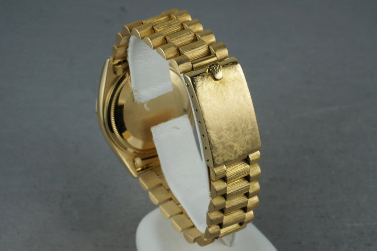 1971 Rolex 18K YG President1807 with Bark and Morellis Finish