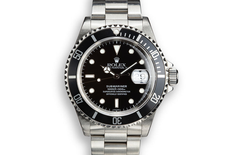 1999 Rolex Submariner 16610 SWISS Only with Papers