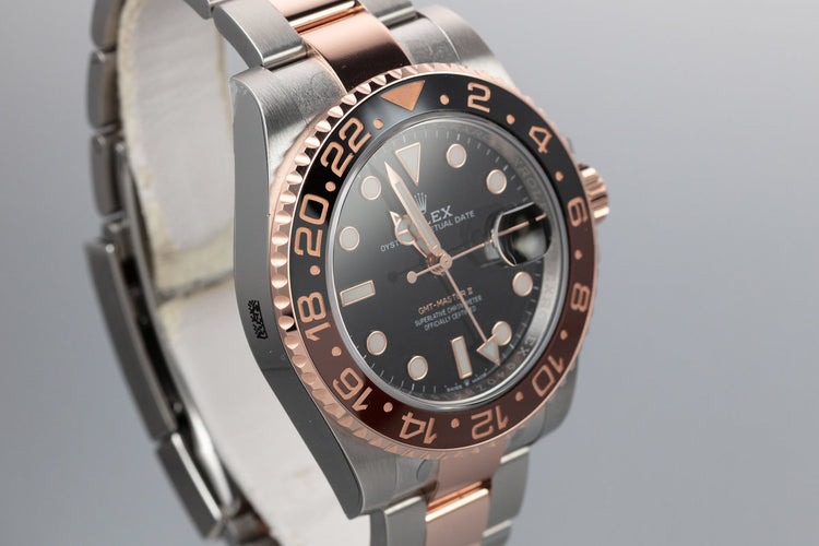 Mint 2018 Rolex Rose Gold and Stainless GMT-Master II 126711CHNR with Box and Papers